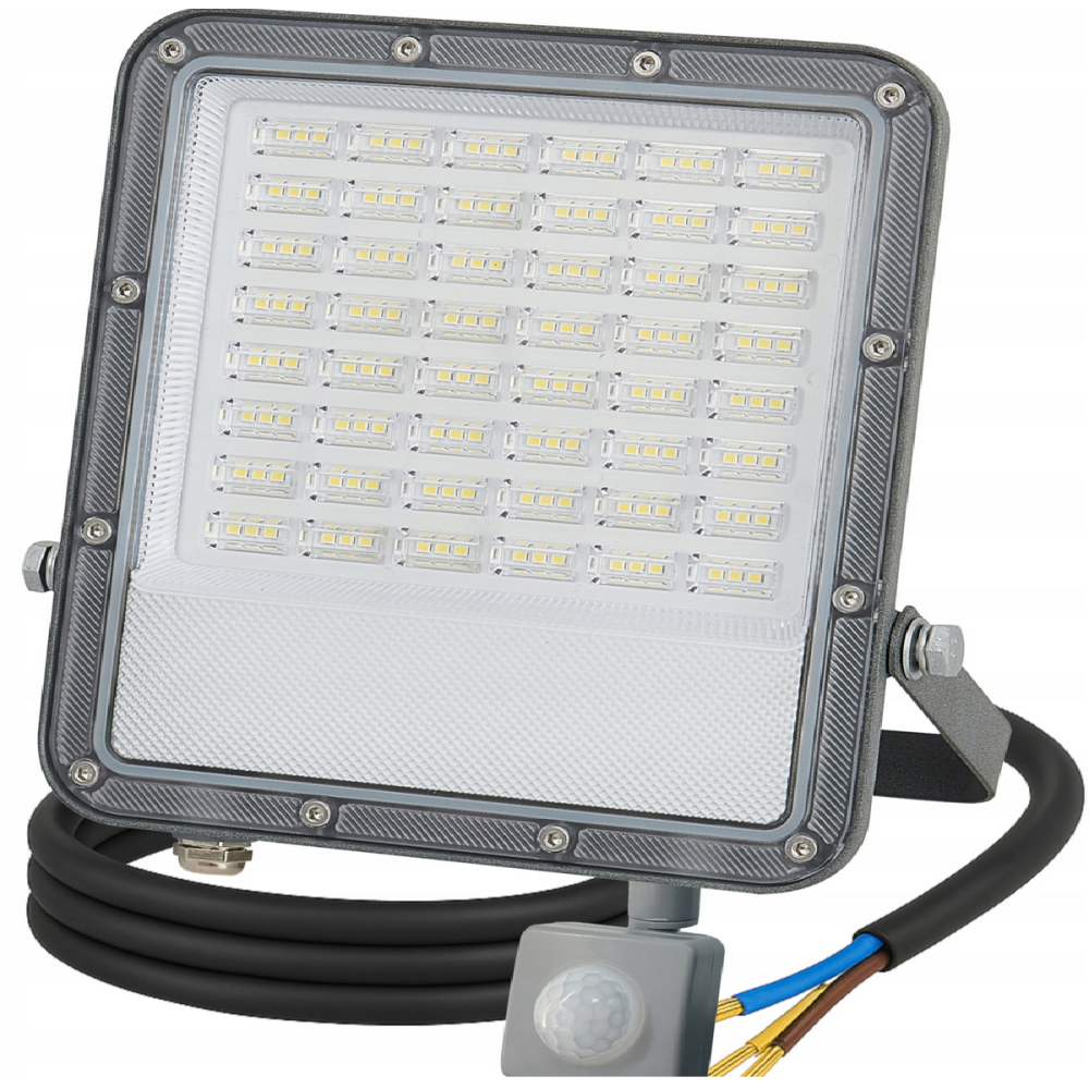 BERGE LED reflektor ODYN s pohybovým senzorom 100W - 9000lm - 4000K - IP66