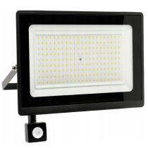 BERGE LED reflektor IP65 - 150W - 13500lm s pohybovým a súmrakovým senzorom - studená biela