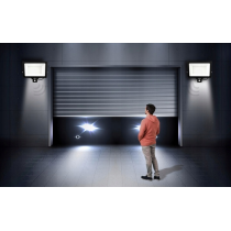 BERGE LED reflektor IP65 - 150W - 13500lm s pohybovým a súmrakovým senzorom - studená biela