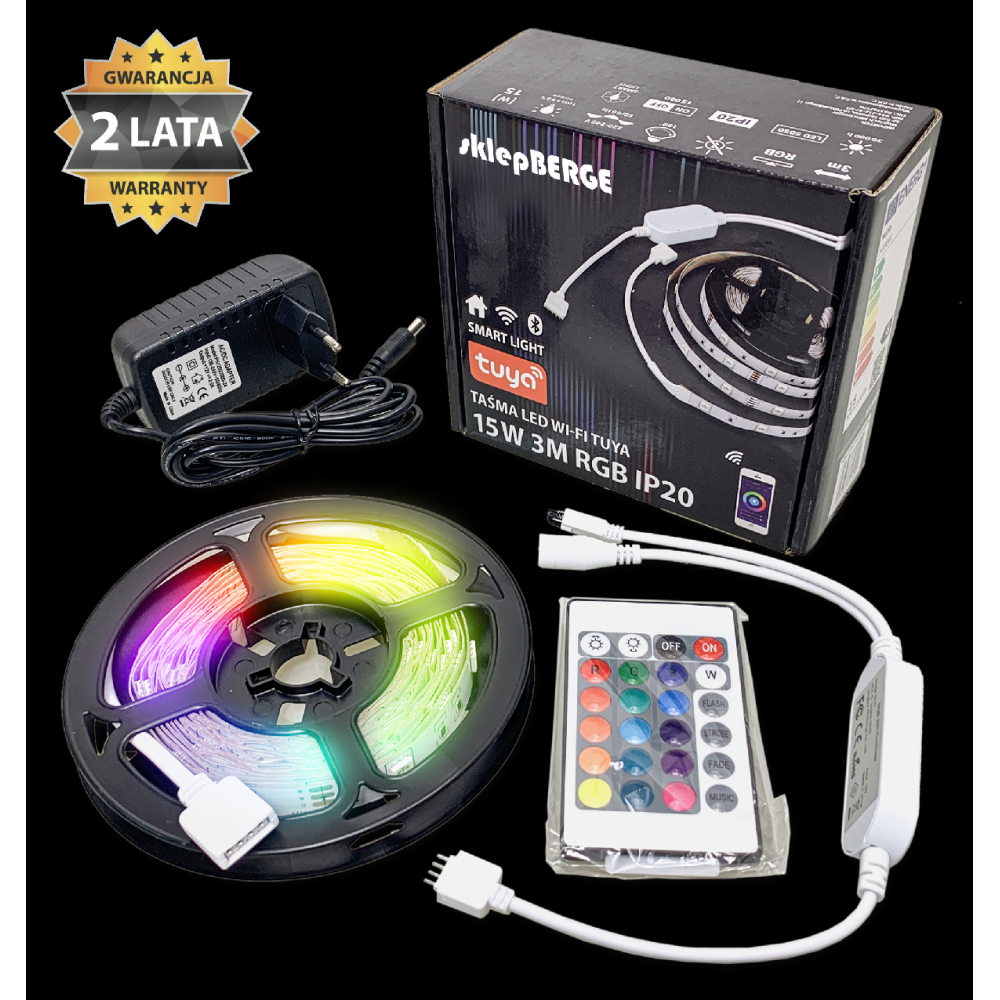 BERGE LED pásik RGB - Tuya Smart Home WiFi - 3m