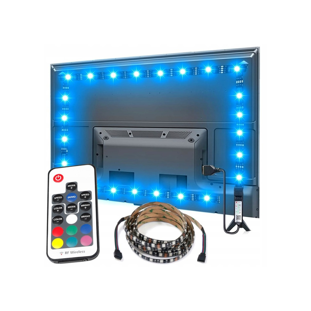 MILIO LED pásik za TV - 5V - 5m - 60LED/m - 72W - IP20 - RGB - diaľkové ovládanie