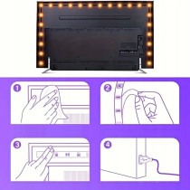 MILIO LED pásik za TV - 5V - 5m - 60LED/m - 72W - IP20 - RGB - diaľkové ovládanie