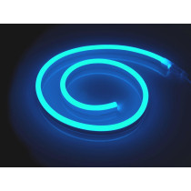 ECOLIGHT LED pásik NEON - 230V - 1m - 8W/m - IP68 - vodotesný - cyan