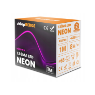 ECOLIGHT LED pásik NEON - 230V - 1m - 8W/m - IP68 - vodotesný - ružová