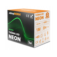 ECOLIGHT LED pásik NEON - 230V - 1m - 8W/m - IP68 - vodotesný - zelená
