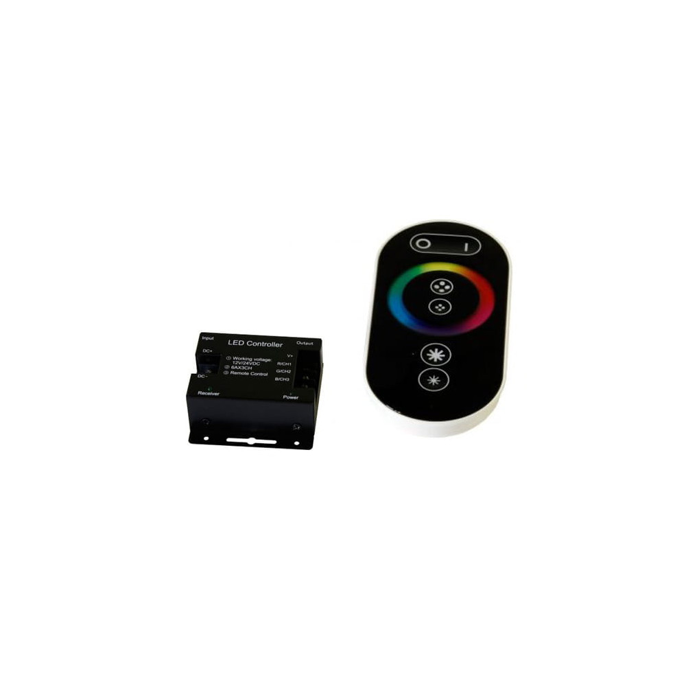 ECOLIGHT Diaľkový dotykový ovládač čierny pre RGB LED pásky - max 216W