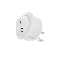 Zápustný vypínač okrúhly biely