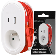 Germina Nástenná nabíjačka pre telefón s nabíjacím káblom