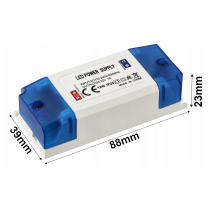 BERGE Zdroj pre LED nábytok 12V - 12W - 1A - IP20