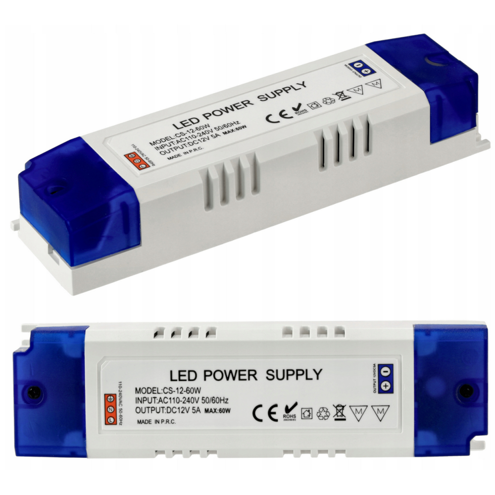 BERGE Zdroj pre LED nábytok 12V - 60W - 5A - IP20