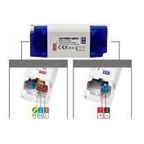 BERGE Zdroj pre LED nábytok 24V - 12W - 0,5A - IP20