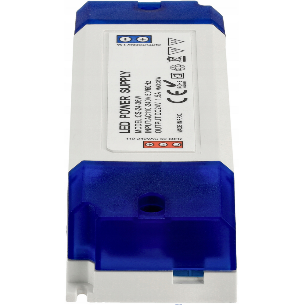 BERGE Zdroj pre LED nábytok 24V - 36W - 1,5A - IP20