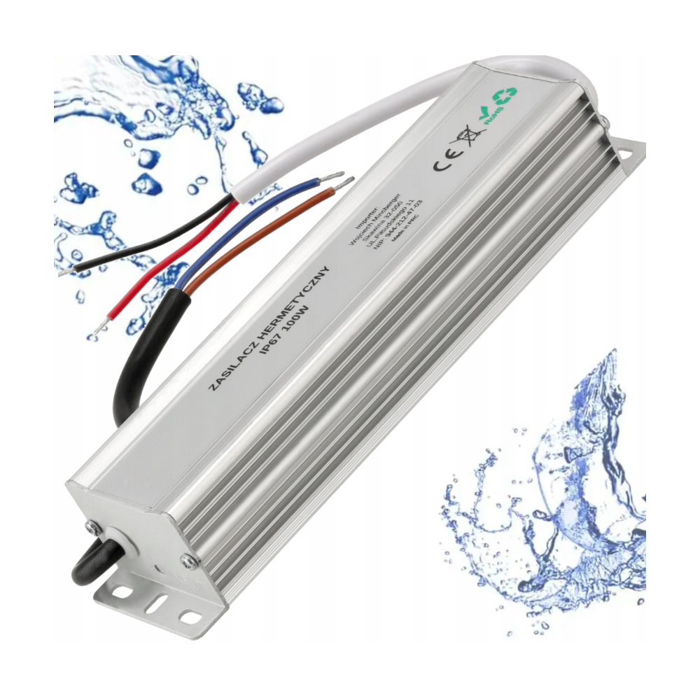 BERGE LED hermetický zdroj - 12V - 100W - 8,33A - IP67