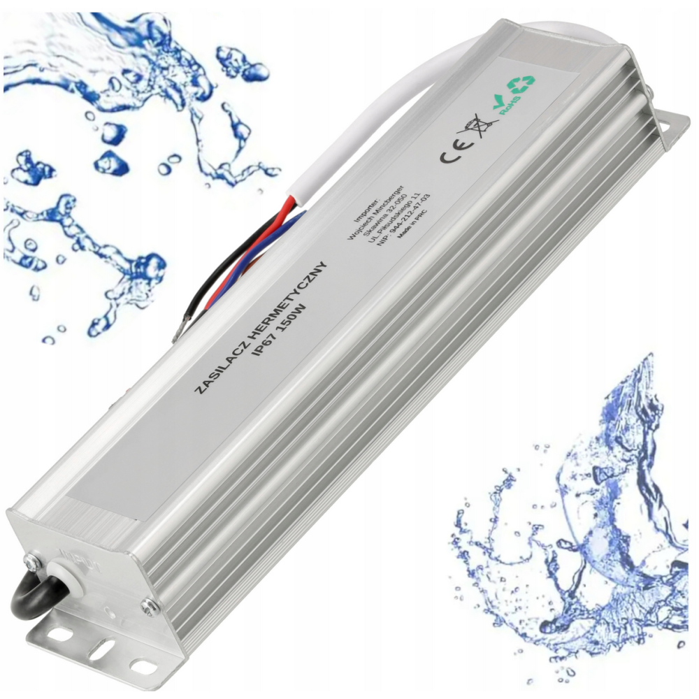 BERGE LED hermetický zdroj - 12V - 150W - 12A - IP67