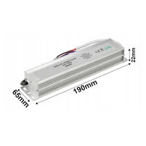 BERGE LED hermetický zdroj - 24V - 150W - 6,25A - IP67