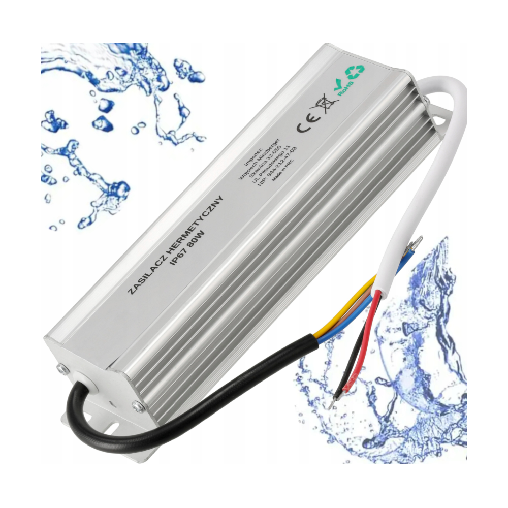 BERGE LED hermetický zdroj - 24V - 80W - 3,3A - IP67