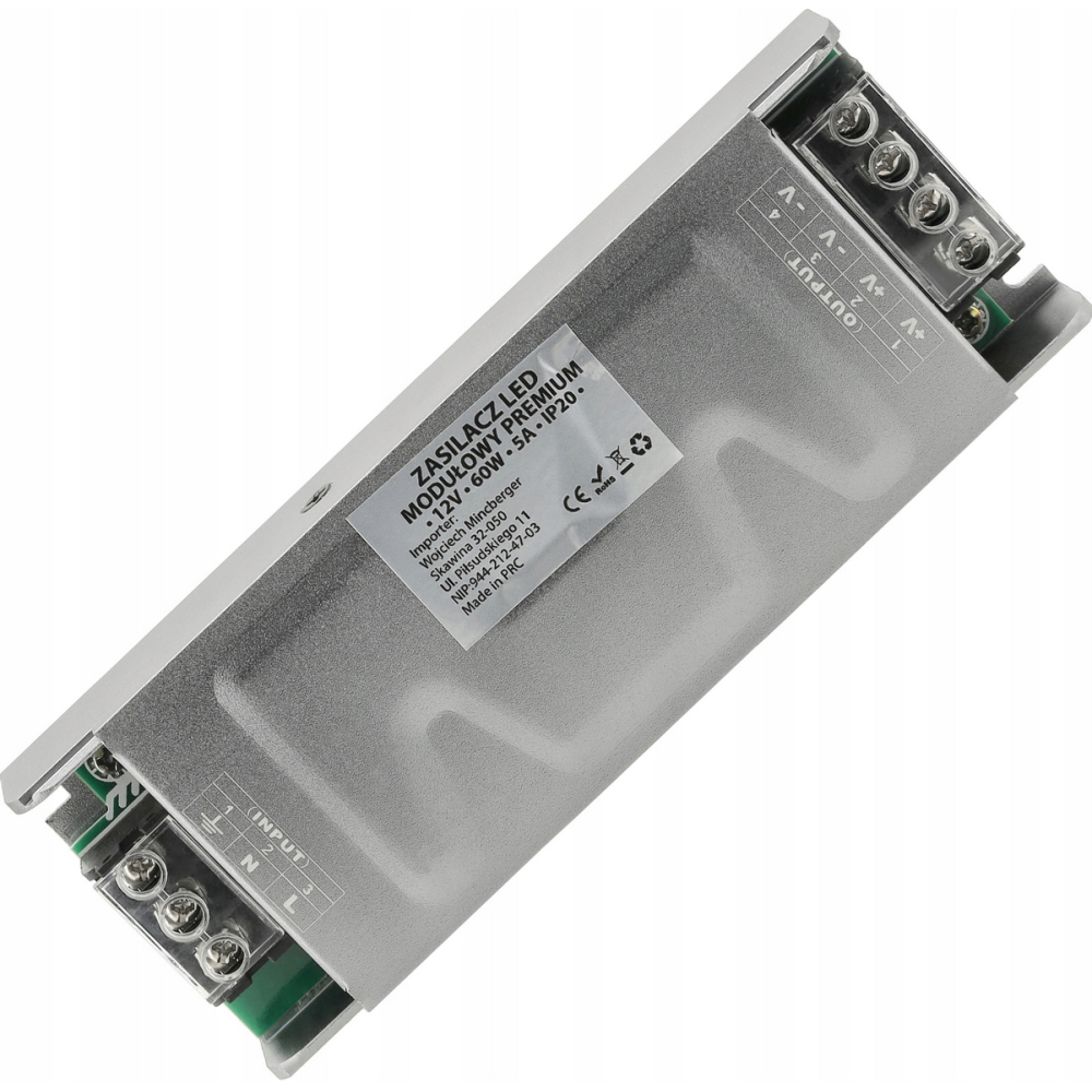 BERGE Prémiový LED modulárny zdroj 12V - 60W - 5A - IP20