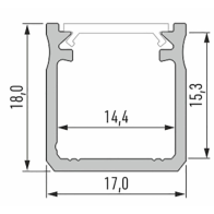 Led-Labs LED profil LUMINES typ Y biely lakovaný 1m