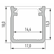 Led-Labs LED profil LUMINES typ Y strieborný elox 1m Led-Labs LED profil LUMINES typ Y strieborný elox 1m