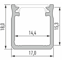 Led-Labs LED profil LUMINES typ Y surový 1m Led-Labs LED profil LUMINES typ Y surový 1m