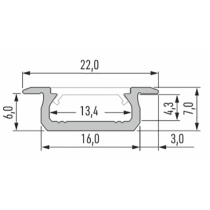 Led-Labs LED profil LUMINES typ Z biely lakovaný 1m