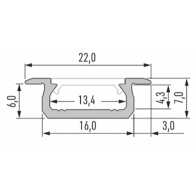 Led-Labs LED profil LUMINES typ Z čierny elox 1m