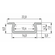 Led-Labs LED profil LUMINES typ Z strieborný elox 1m