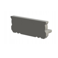 BERGE Koncová krytka pre profil OXI-D - šedá bez otvoru