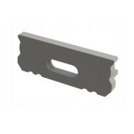 BERGE Koncová krytka pre profil OXI-D - šedá s otvorom