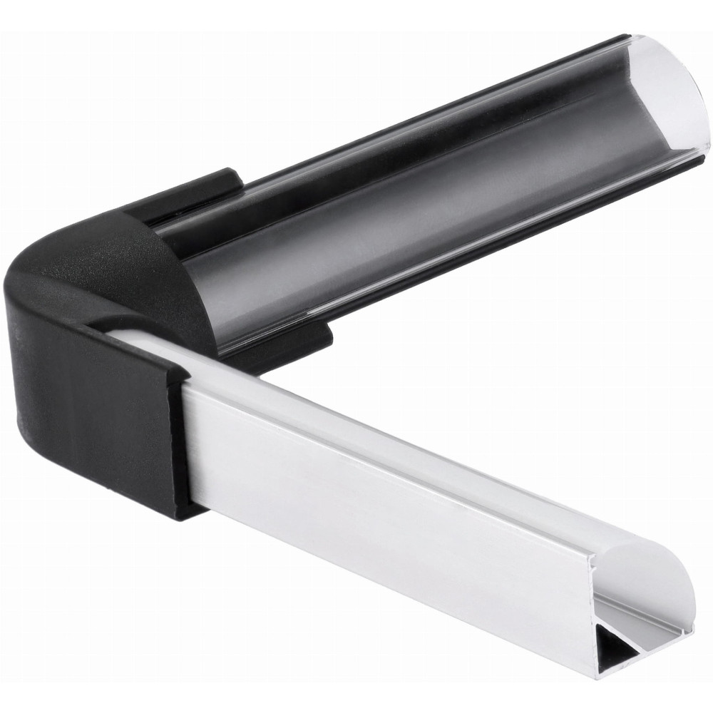 BERGE Rohový konektor čierny pre rohový profil LED