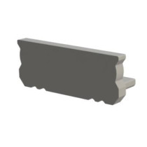 BERGE Krytka pre hliníkový profil, povrch šedý, bez otvoru