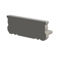 BERGE Krytka pre hliníkový profil, povrch šedý, bez otvoru