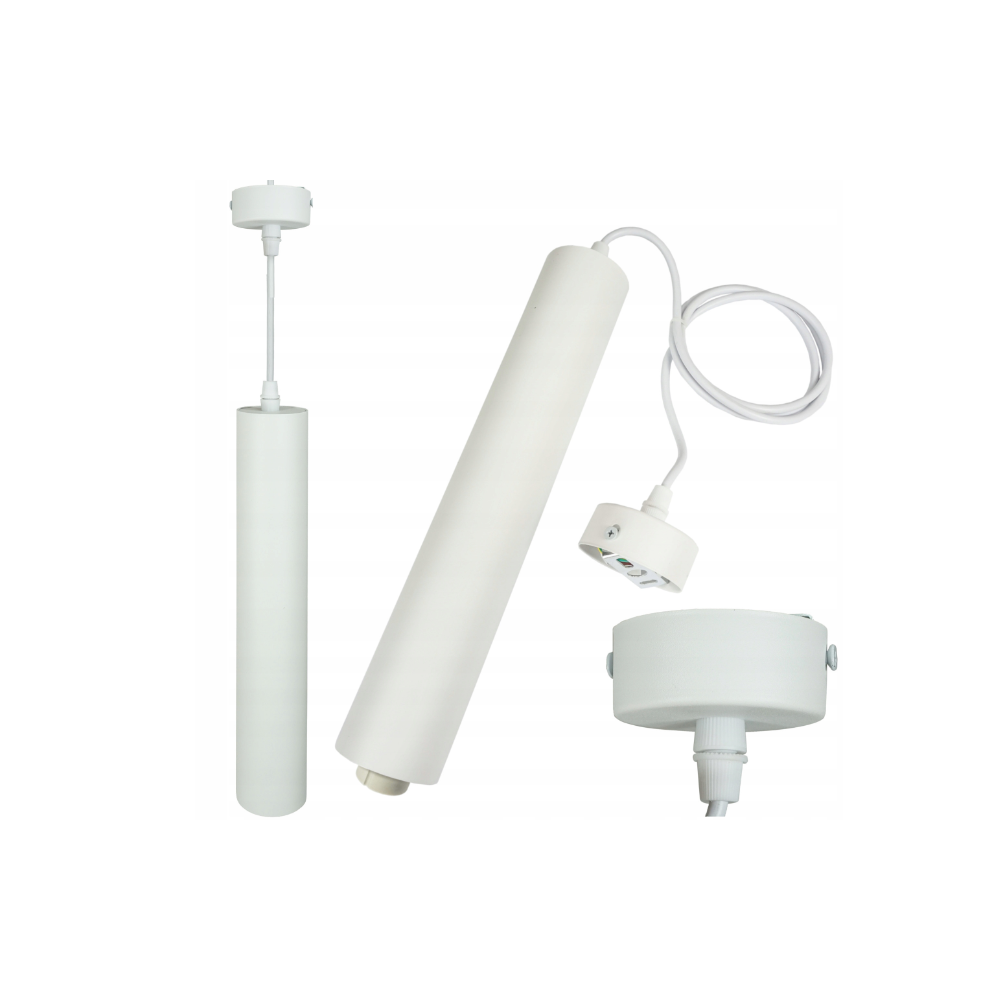 ECOLIGHT GU10 biela LED trubicová závesná lampa