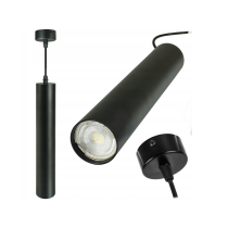 ECOLIGHT GU10 čierne LED rúrkové závesné svietidlo