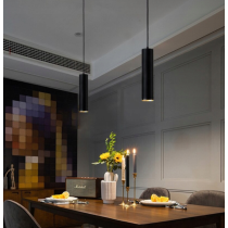 ECOLIGHT GU10 čierne LED rúrkové závesné svietidlo