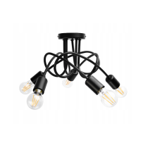 BERGE LOFT 5x E27 zavinovacia závesná lampa