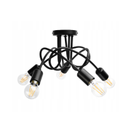BERGE LOFT 5x E27 zavinovacia závesná lampa