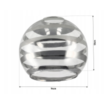 BERGE Sklenená LED závesná lampa Beam 2xE27 - okrúhle horizontálne pruhy