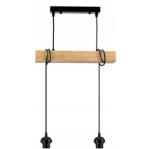 BERGE Sklenená LED závesná lampa Beam 2xE27 - okrúhle horizontálne pruhy