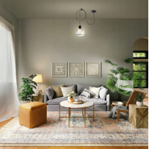 BERGE Sklenená LED závesná lampa SPIDER 1xE27 - gulička s horizontálnymi pruhmi