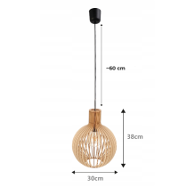 BERGE Stropné svietidlo drevená GUĽA - 1xE27