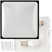 LED stropné svietidlo 2xE27 štvorcové čierne LED stropné svietidlo 2xE27 štvorcové čierne