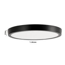 BERGE Prisadený okrúhly čierny LED panel 24W EMC - neutrálna biela