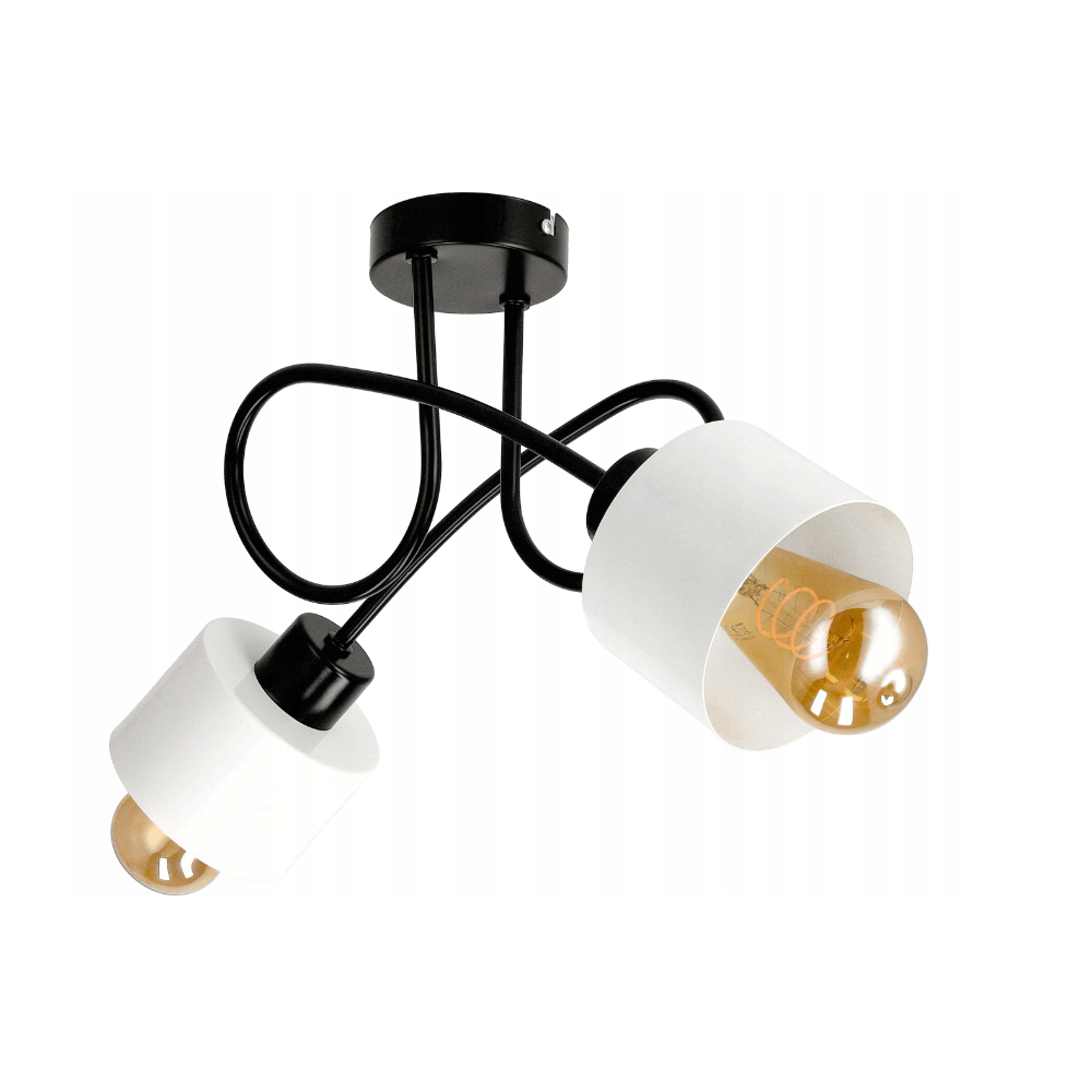 BERGE LED stropné svietidlo LOFT - 2xE27 - KUBEK WHITE