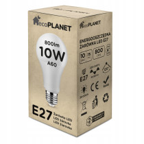 LED stropné svietidlo 2xE27 štvorcové biele + 2x E27 10W neutrálna biela žiarovka
