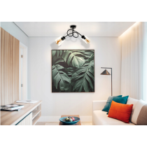 BERGE LED luster stropné svietidlo 2xE27, skladací sklenený štvorec, transparentný