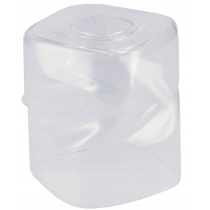 BERGE LED luster stropné svietidlo 2xE27, rolovací, priehľadný štvorec