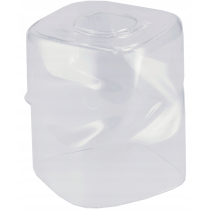 BERGE LED luster stropné svietidlo 2xE27, skladací sklenený štvorec, transparentný