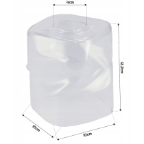 BERGE LED luster stropné svietidlo 2xE27, skladací sklenený štvorec, transparentný