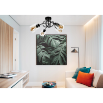 BERGE LED luster stropné svietidlo 4xE27, skladací, priehľadný sklenený štvorec